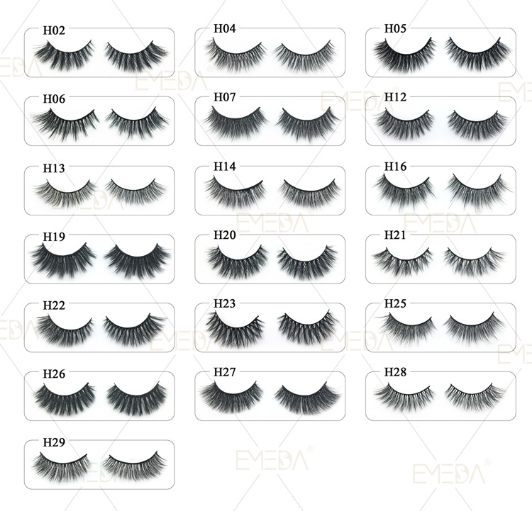 Selling 3D Synthetic Diamond Grade Stripe Eyelash Most Popular Style H29 JE-PY1